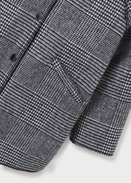 Girls Black Plaid Coat  | Mayoral | Mayoral | Jenni Kidz