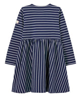 Girls Blue Stripe Nancy Breton Pocket A-Line Dress | Joules | Joules | Jenni Kidz