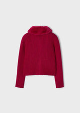 Girls Faux Fur Collar & Cardigan | Mayoral | Mayoral | Jenni Kidz