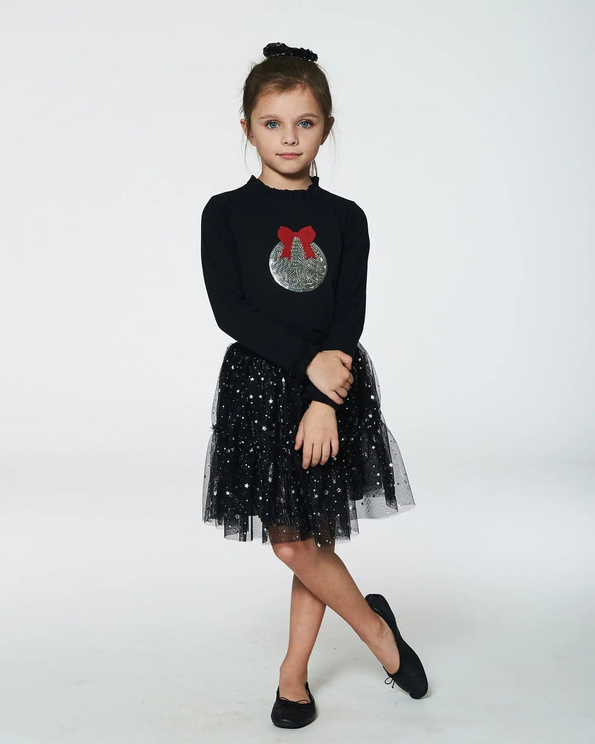 Glittering Tulle Skirt Black | Deux par Deux | Jenni Kidz