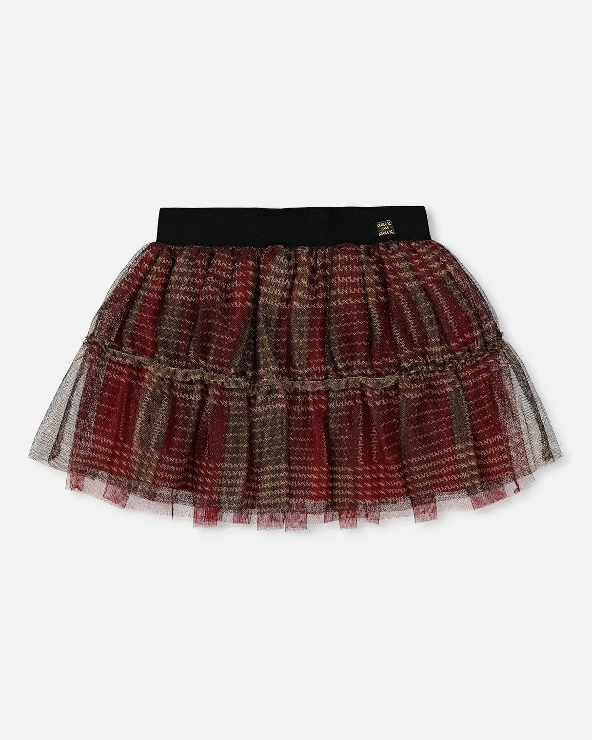 Glittering Tulle Skirt Red Plaid | Deux par Deux | Jenni Kidz