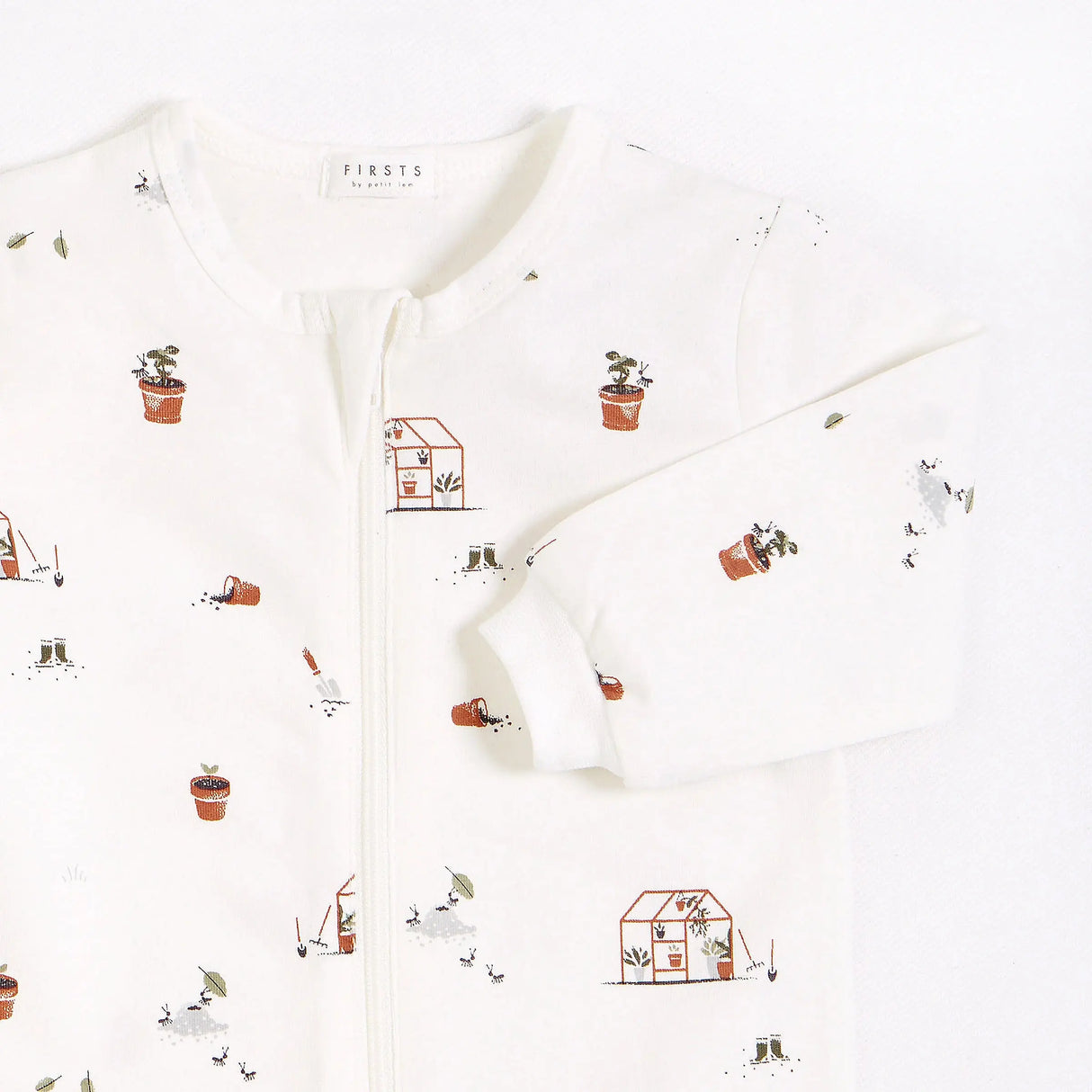 Greenhouse Print on Off-White Sleeper | Petit Lem | Petit Lem | Jenni Kidz