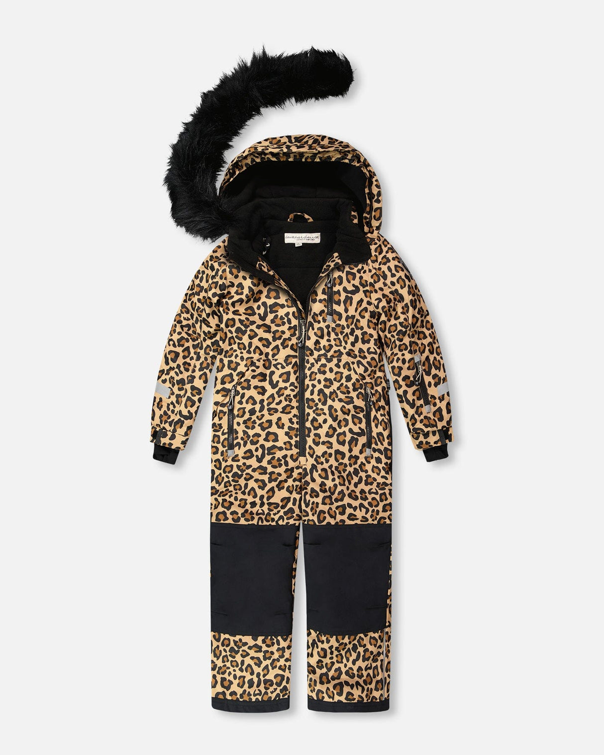 One-Piece Play Snowsuit Beige Leopard-2