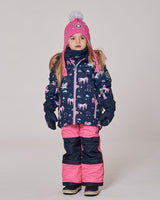 Two-Piece Play Snowsuit With Printed Jacket And Solid Pant Candy Pink-1