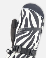 Winter Mittens Teknik Zebra Print-2