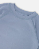 Merino Wool Base Layer Set Blue Gray-2