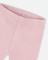 Organic Cotton Bi-Material Tunic And Leggings Set Neutral Purple-4