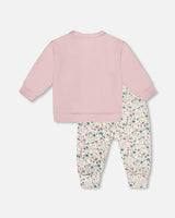 Organic Cotton Evolutive Pant And Long Sleeve Top Set Neutral Purple-2