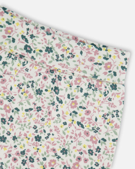 Organic Cotton Evolutive Pant Off-White Floral-3