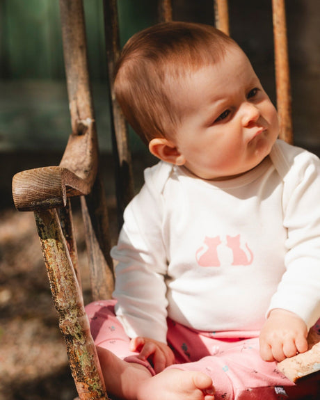 Organic Cotton Evolutive Pant Pink Floral-1