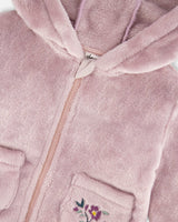 Hooded Zip Plush Jacket Neutral Purple-3