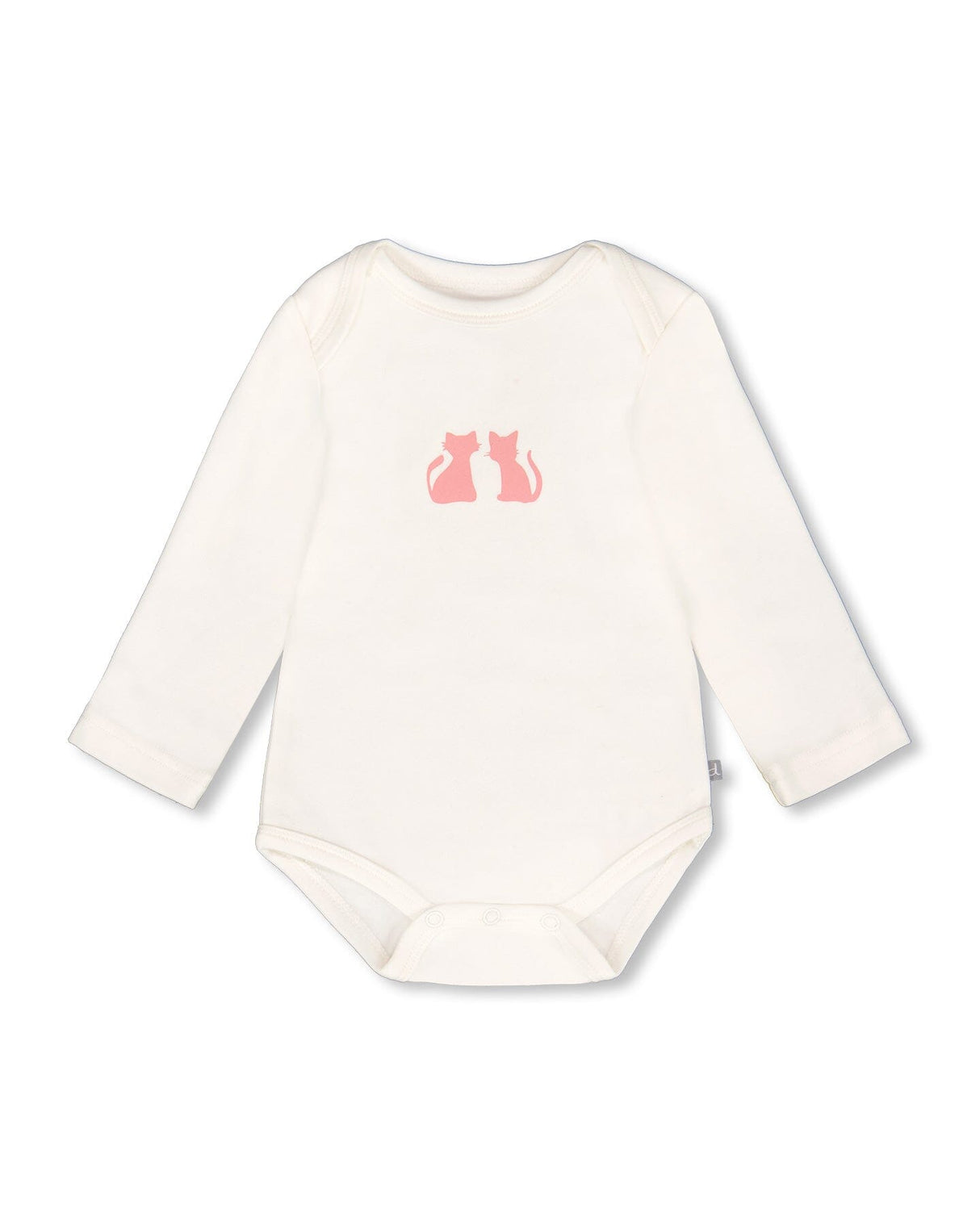 Organic Cotton Long Sleeve Romper Off-White Floral-0