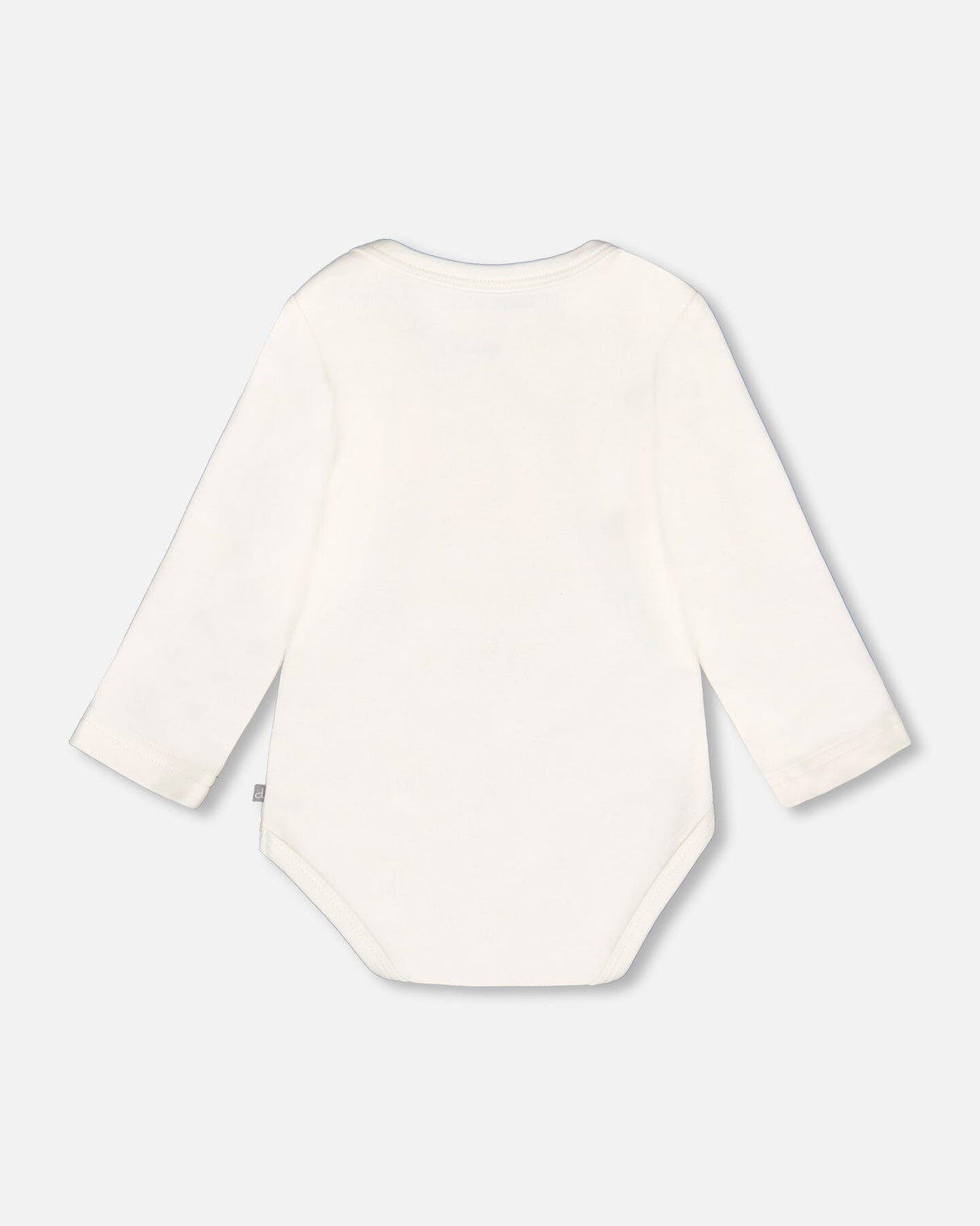 Organic Cotton Long Sleeve Romper Off-White Floral-2