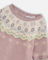 Jacquard Knitted Romper Keepsake Lilac-3