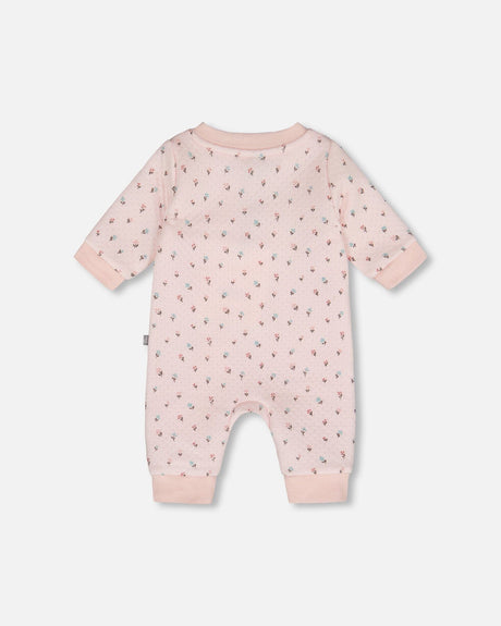 Organic Cotton One-Piece And Baby Romper Pink Mini Floral-1
