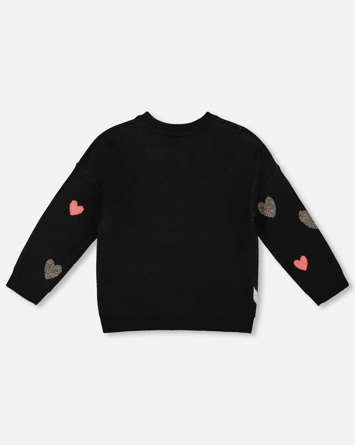 Knit Sweater Black With Dalmatian And Hearts-2