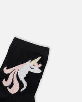 3-Pack Knit Socks Black And Pink-3