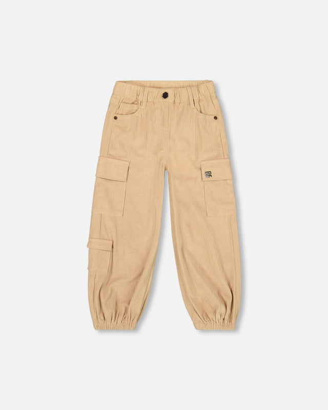 Parachute Corduroy Pants With Cargo Pockets Light Pecan Brown-0