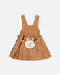 Stretch Suede Effect Jumper Light Pecan Brown With Llama Bag-0