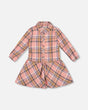 Shirt Plaid Dress With Frill Pink, Yellow And Gray-0