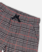 Plaid Cargo Pant Gray And Black-3