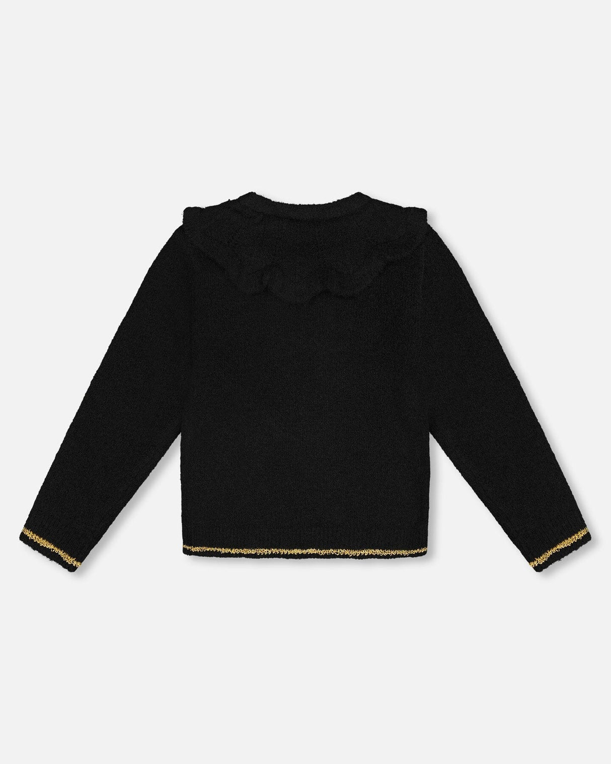 Knitted Cardigan With Rhinestones Black-2