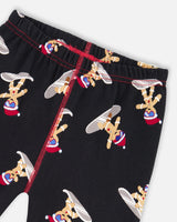 Two-Piece Organic Cotton Pajama Set Black Cookie Print-4