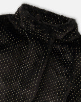 Fake Fur Short Jacket Black-2