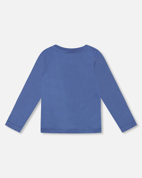 Organic Cotton Long Sleeve T-Shirt Blue-2