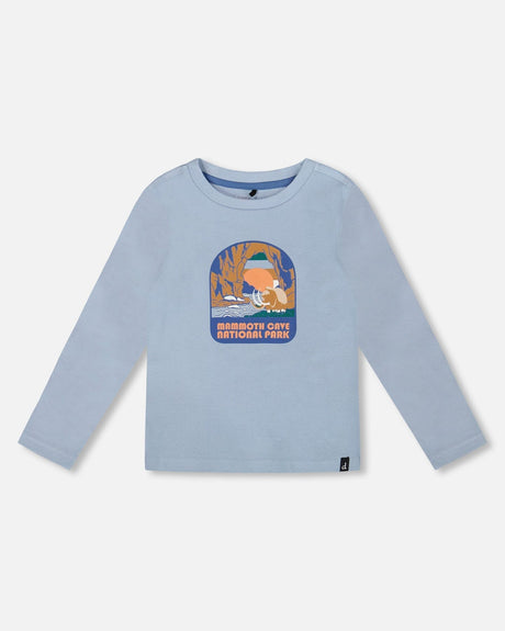 Organic Cotton Long Sleeve T-Shirt Light Blue-0