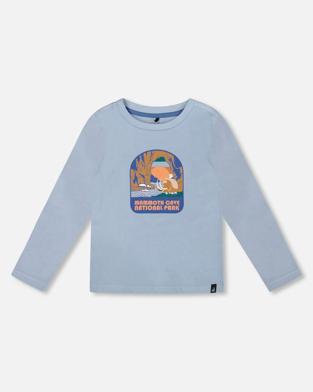 Organic Cotton Long Sleeve T-Shirt Light Blue-0