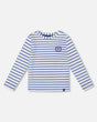 Super Soft Long Sleeve Striped Jersey T-Shirt Light Blue-0