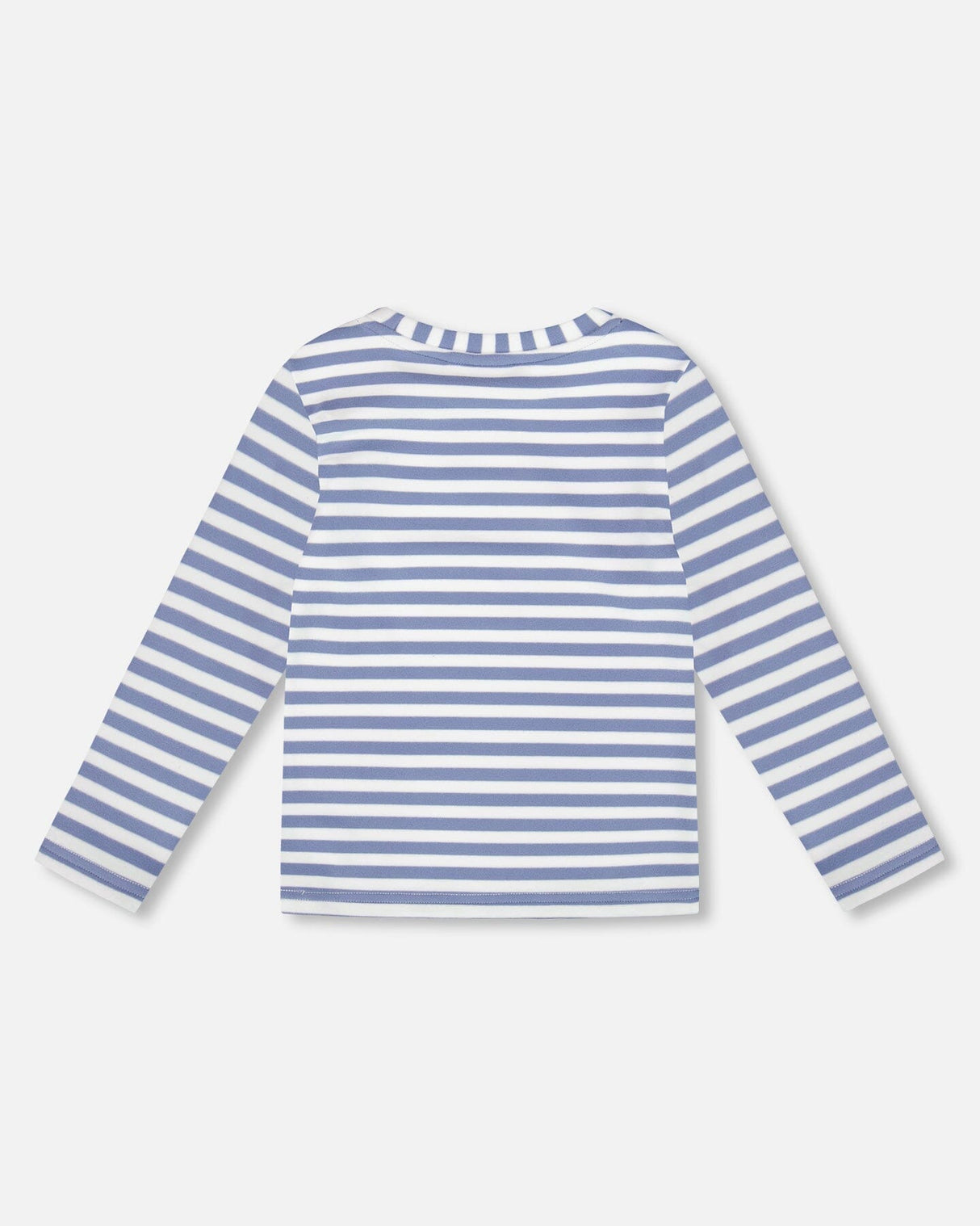 Super Soft Long Sleeve Striped Jersey T-Shirt Light Blue-2