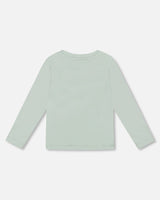 Long Sleeve Organic Cotton Jersey Tee Jade Green-3