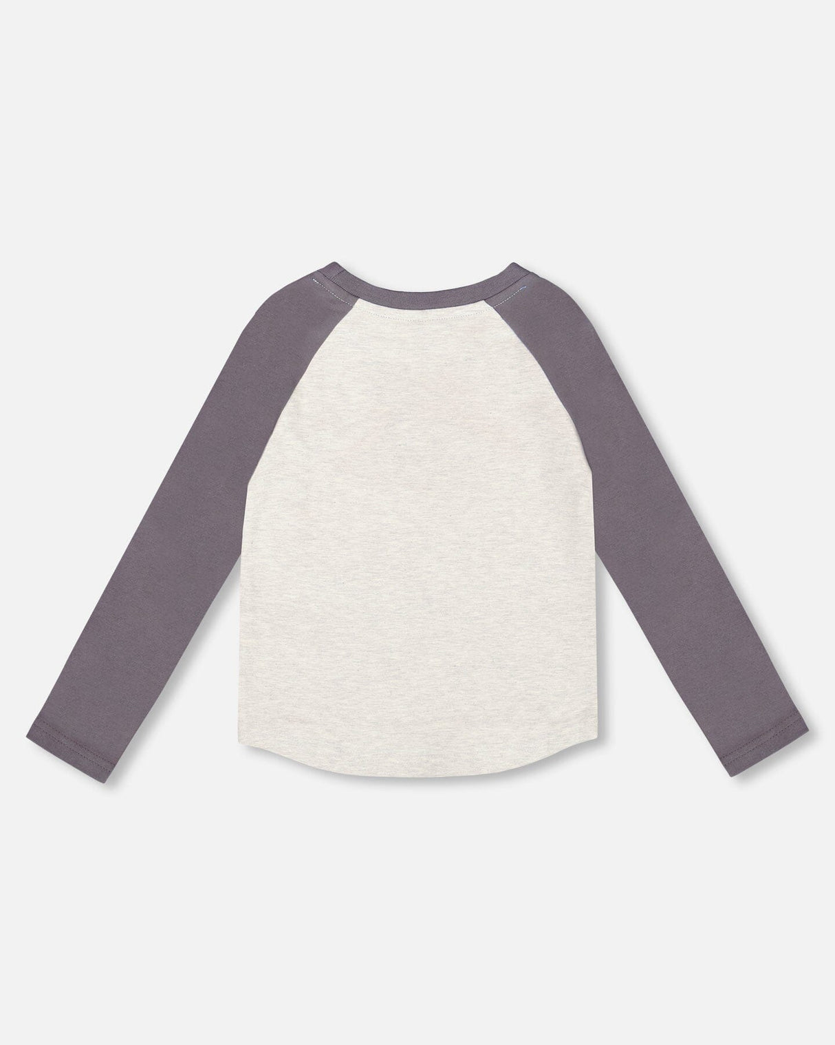 Raglan Sleeve Organic Cotton Jersey Tee Light Heather Gray-2