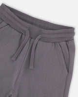 Fleece Sweatpants With Pockets Dark Gray-3