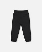 Fleece Sweatpants With Pockets Black-3
