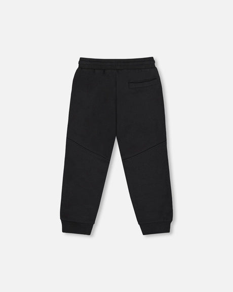 Fleece Sweatpants With Pockets Black-3