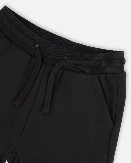 Fleece Sweatpants With Pockets Black-4