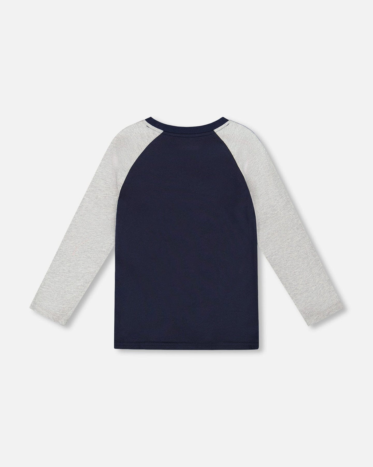 Long Raglan Sleeve Jersey Tee Navy Blue-3