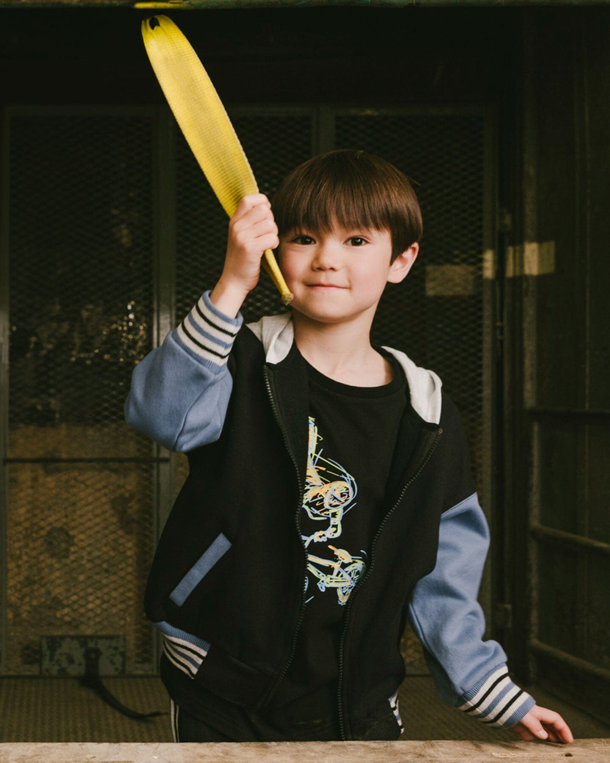 Long Sleeve Cotton Jersey Tee Shirt Black-1