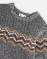 Knit Sweater Dark Heather Gray-3