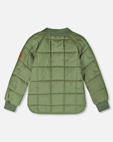 Quilted Mid-Season Jacket Khaki-3