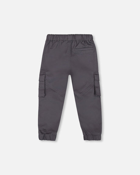 Twill Jogger Cargo Pants Dark Gray-2