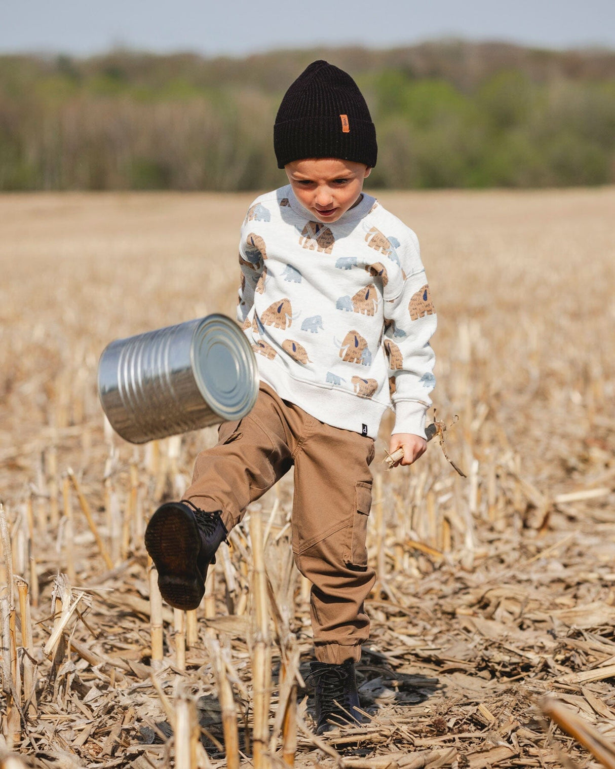 Twill Jogger Cargo Pants In Taupe-1