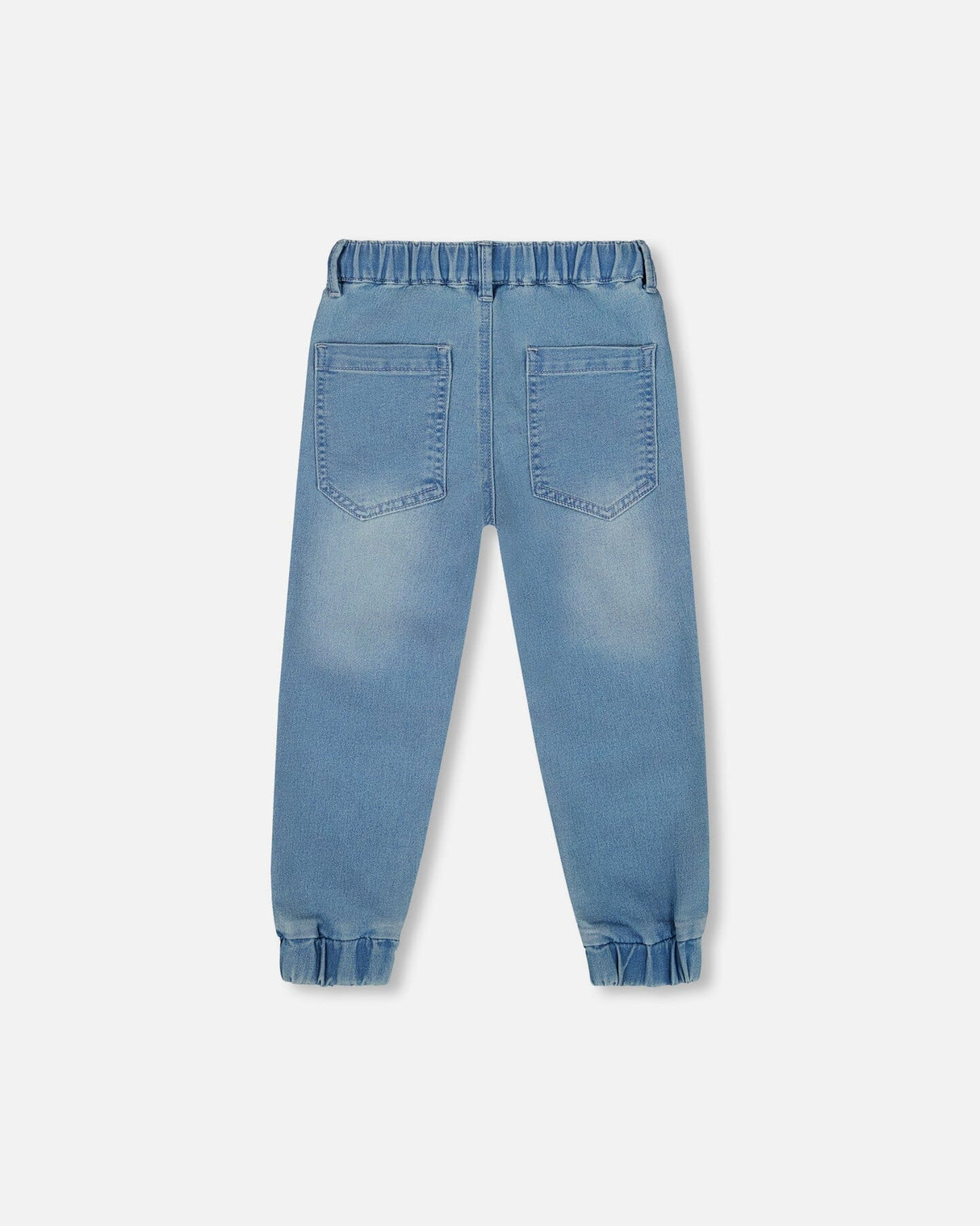 French Terry Jogger Pants Light Blue Denim-3