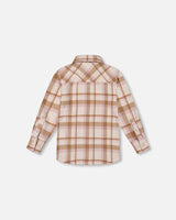 Plaid Overshirt Off-White, Beige And Pink-2
