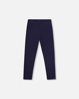 Ribbed Leggings Navy Blue-0