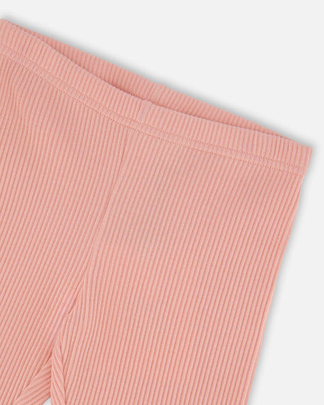 Ribbed Leggings Pink-3