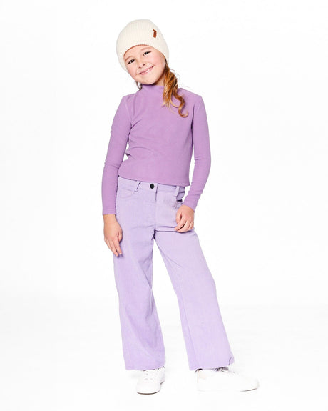 Super Soft Ribbed Mock Neck Top Lavender-1